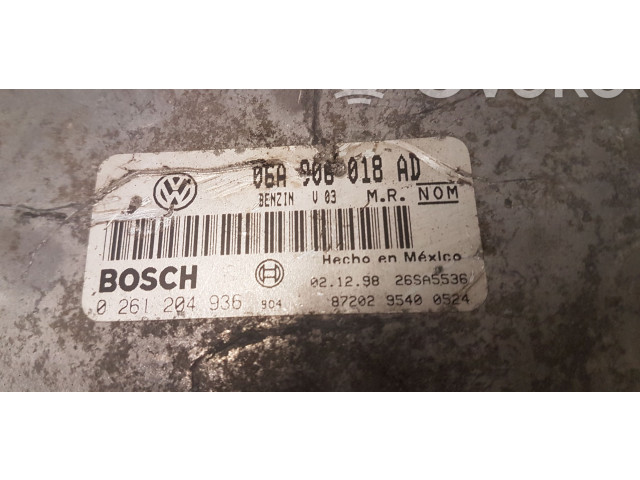 Блок управления двигателя 06A906018AD, 0261204936 Volkswagen New Beetle