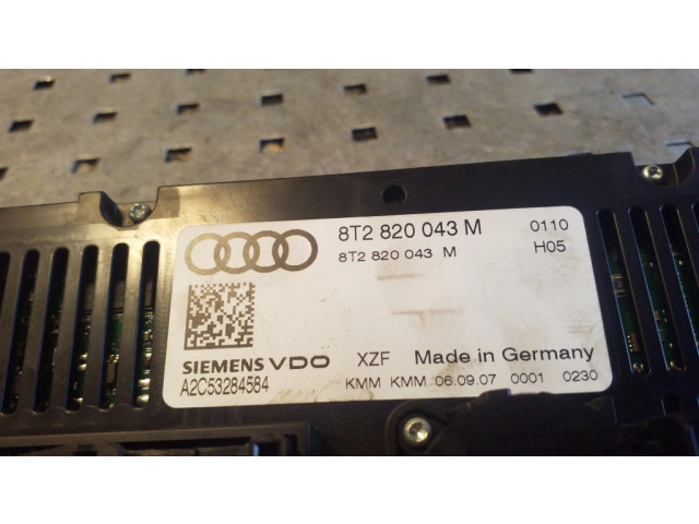 Блок управления климат-контролем 8T2820043M, A2C53284584   Audi A5 8T 8F