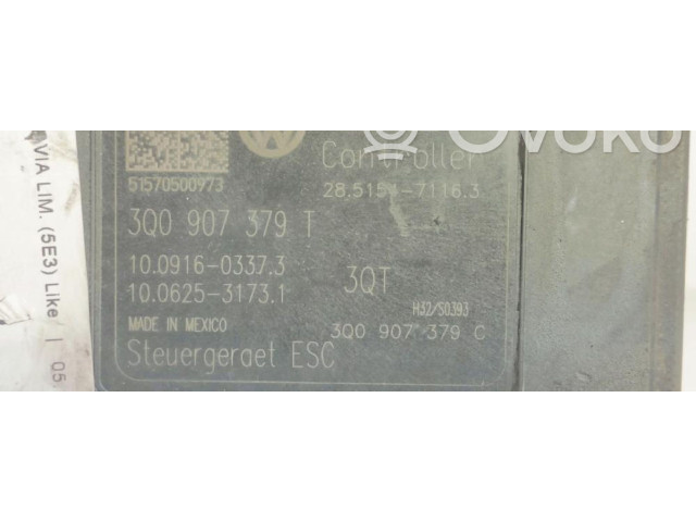 Блок АБС 3Q0907379T Skoda Octavia Mk3 (5E) 2013 - 2019 года
