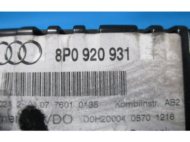 Панель приборов 8P0920931 Audi A3 S3 A3 Sportback 8P