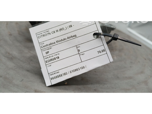 Блок подушек безопасности 9665558180, 610963100 Citroen C5