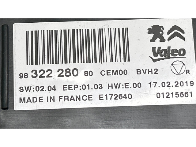 Блок управления климат-контролем 9832228080   Citroen Berlingo