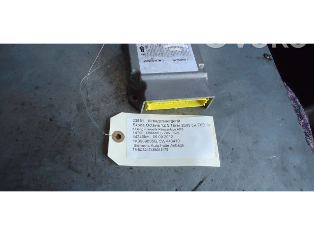 Блок подушек безопасности 1K0909605G, 1K0909605G Skoda Octavia Mk2 (1Z)