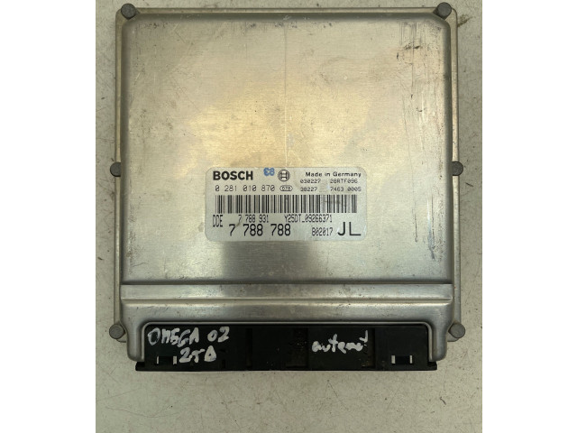 Блок управления двигателя 0281010870, 7788788   Chevrolet Omega B