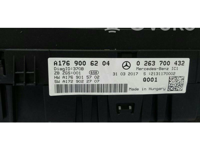 Панель приборов A1769006204 Mercedes-Benz A W176
