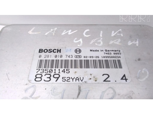 Řídící jednotka 0281010743, 73501145 Lancia Lybra 2002