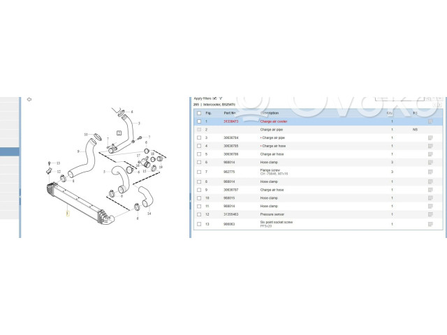 Интеркулер 31338473, 6G919L440CB Volvo S80 2.5