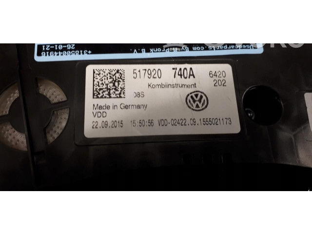Панель приборов 517920740A Volkswagen Golf VI