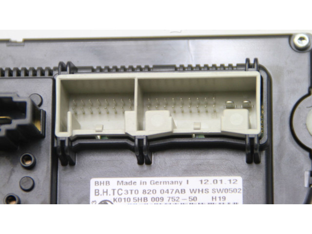 Модуль блока управления кондиционером 3T0820047AB   Skoda Octavia Mk2 (1Z)