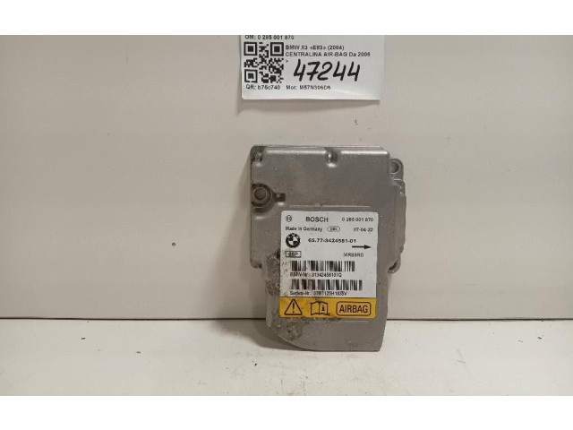 Блок подушек безопасности 0285001870, 0285001870   BMW X3 E83