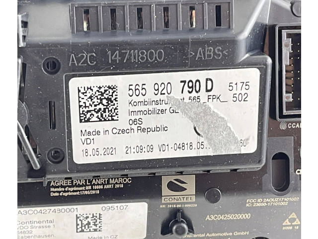 Панель приборов 565920790D   Skoda Karoq       