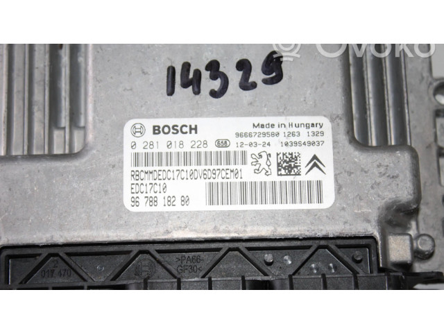 Řídící jednotka 0281018228, 9678818280 Citroen Berlingo 2012