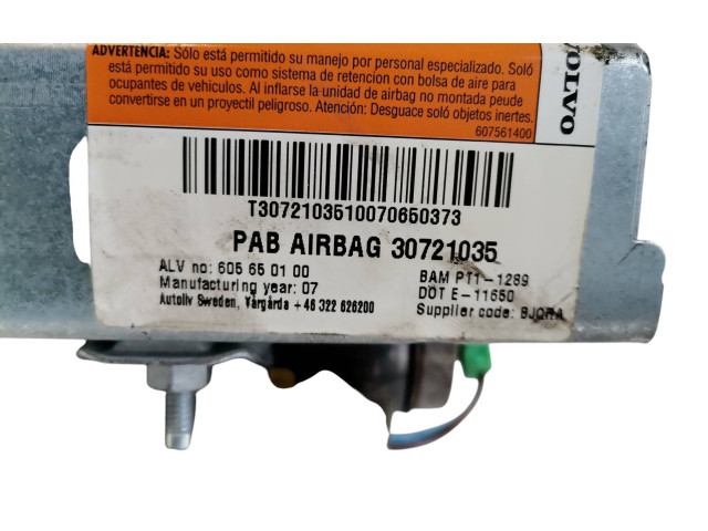Подушка безопасности пассажира 30721035, 605650100   Volvo V70