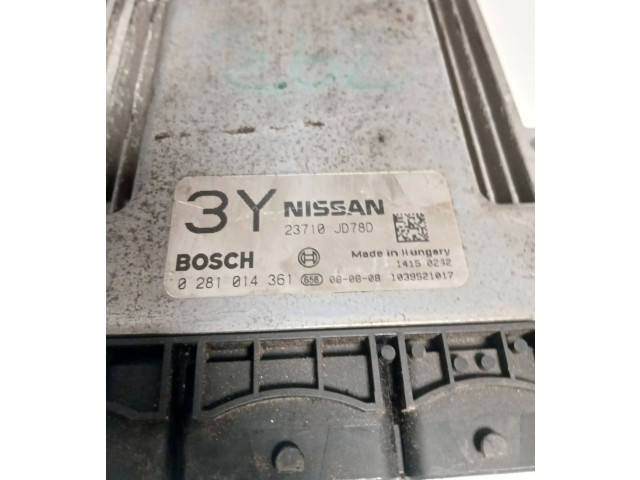 Řídící jednotka 23710JD78D, 0281014361 Nissan Qashqai+2 2009