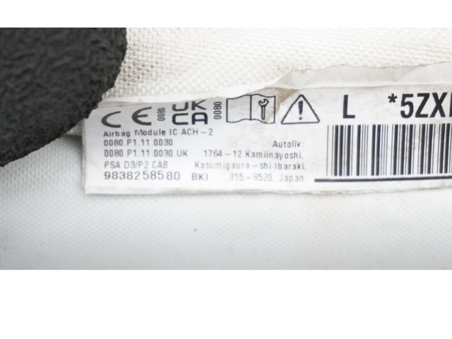 Боковая подушка безопасности 9838258580, 9838258580   Peugeot 2008 II