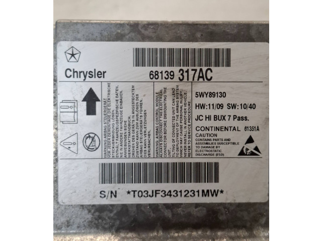 Блок подушек безопасности 68139317AC, 5WY89130   Fiat Freemont