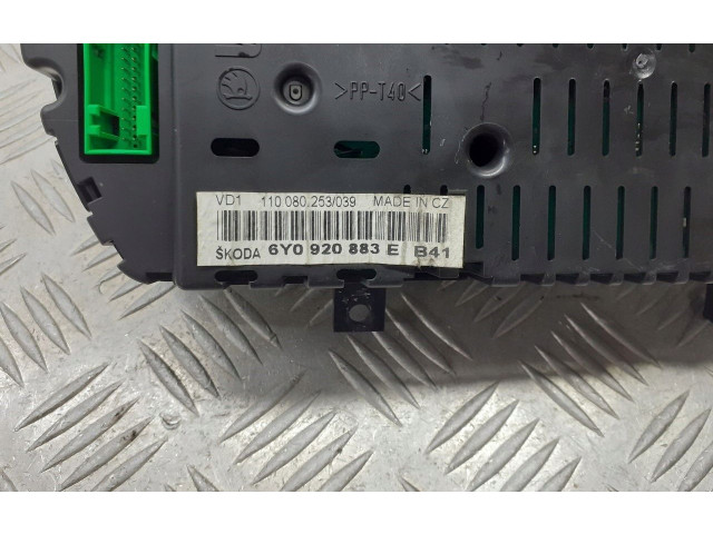 Панель приборов 6Y0920883E Skoda Fabia Mk1 (6Y)