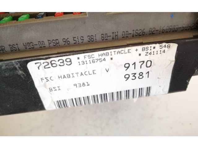 Ящик предохранителей (комплект) 9651938180, 72639 Peugeot 807