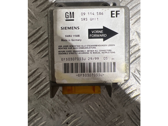 Блок подушек безопасности 09114586, 5WK41150B   Opel Tigra A
