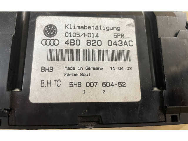 Блок управления климат-контролем 4B0820043AC   Audi A6 S6 C5 4B