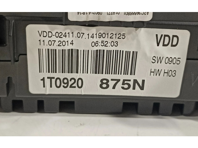 Панель приборов 1T0920875N Volkswagen Touran II