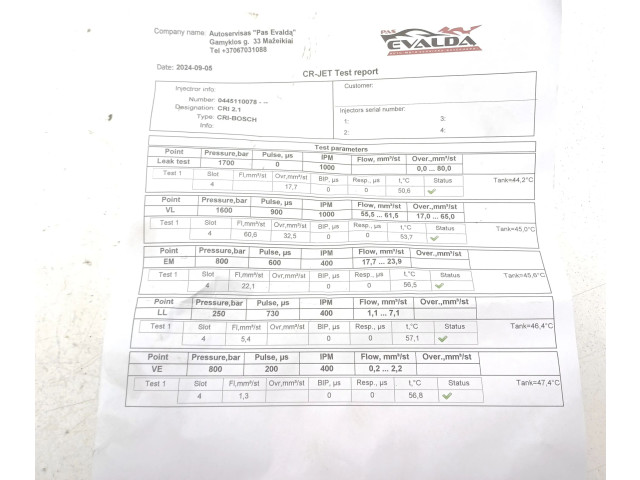 Форсунка 0445110078 Volvo XC90 D5244T