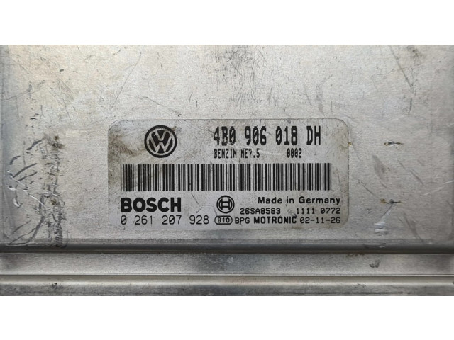 Řídící jednotka 4B0906018DH, 0261207928 Volkswagen PASSAT B5.5 2003