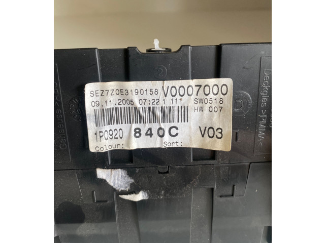 Přístrojová deska  Seat Leon (1P) 2008 1P0920840C, V0007000  