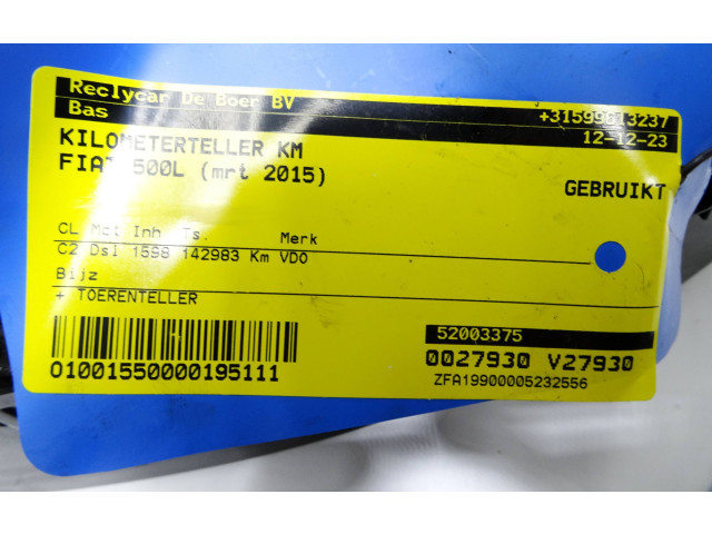 Панель приборов A2C90123903, 52003375   Fiat 500L       