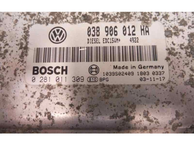 Блок управления двигателя 038906012HA, 0281011309 Skoda Octavia Mk1 (1U)