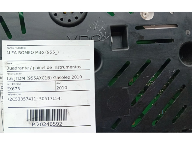 Přístrojová deska Alfa Romeo Mito 2010 A2C53357411, 50517154