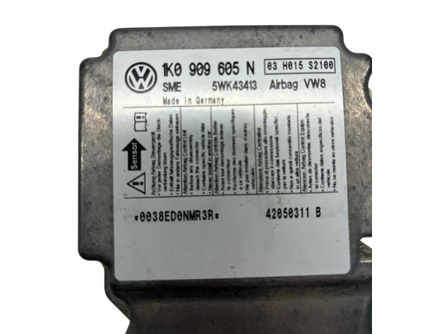 Блок подушек безопасности 1K0909605N, 5WK43413 Volkswagen Golf Plus