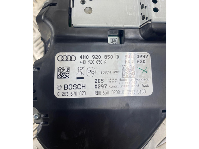 Přístrojová deska  Audi A8 S8 D4 4H 2011 4H0920850D  