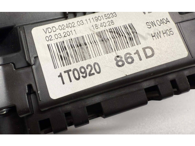 Панель приборов 1T0920861D, VDD02402 Volkswagen Touran II