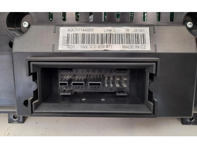 Панель приборов 3C0920871, 3C0920871   Volkswagen PASSAT       