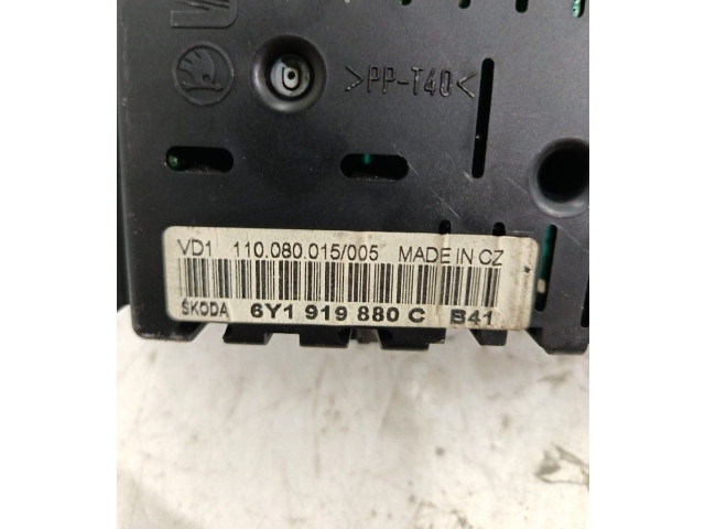 Панель приборов 6Y1, 880 Skoda Fabia Mk1 (6Y)
