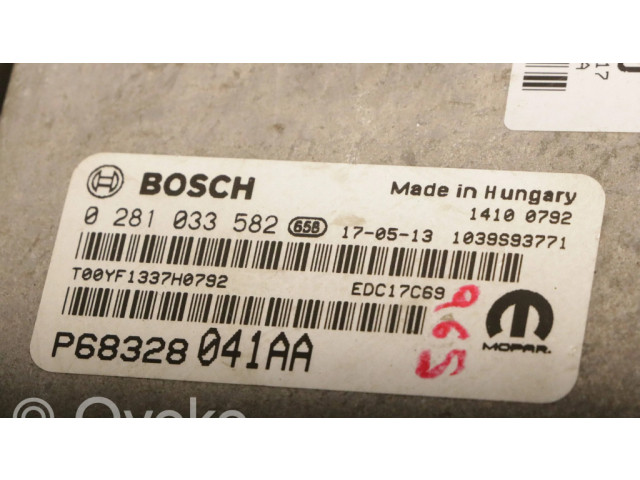 Блок управления двигателя 0281033582, p68328041aa Jeep Compass