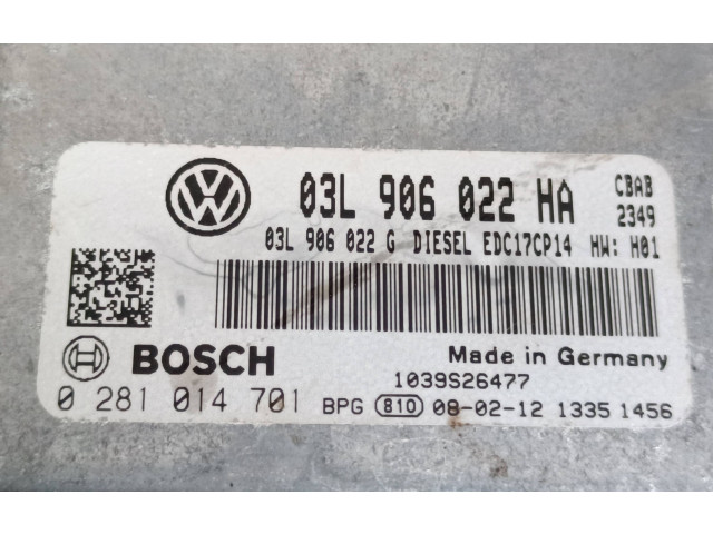 Řídící jednotka 03L906022HA, 03L906022G   Volkswagen Tiguan 2009