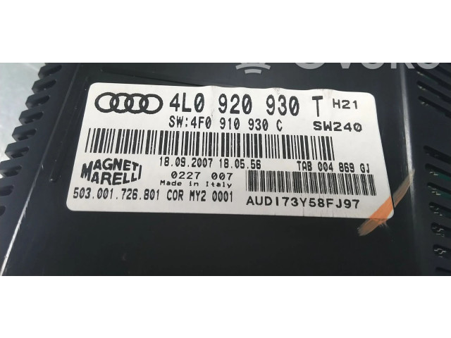 Přístrojová deska  Audi Q7 4L 2014 4L0920933H  