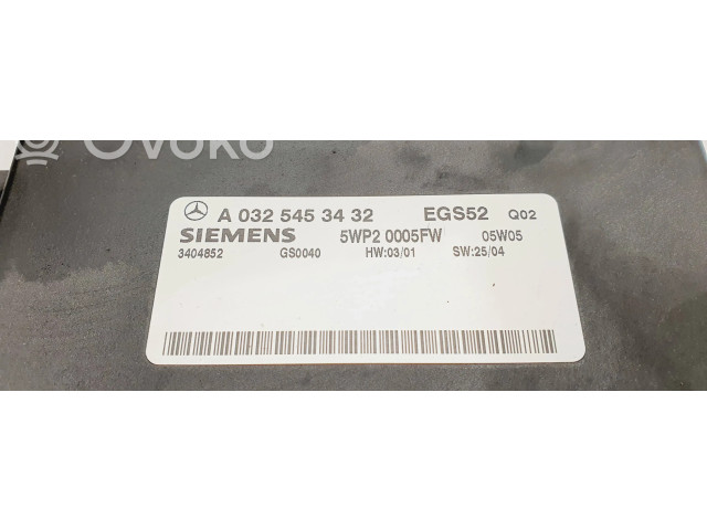 Блок управления коробкой передач A0325453432, 5WP20005FW   Mercedes-Benz E W211