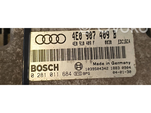 Řídící jednotka 4E0907409B, 4E0910409F   Audi A8 S8 D3 4E 2002