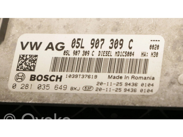 Блок управления двигателя 0281035649, 05L907309C Audi A3 8Y