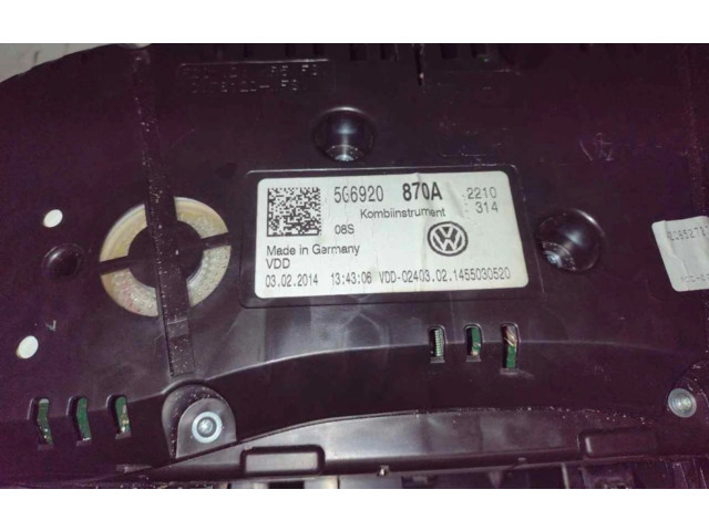 Панель приборов 5G6920870A Volkswagen Golf VII