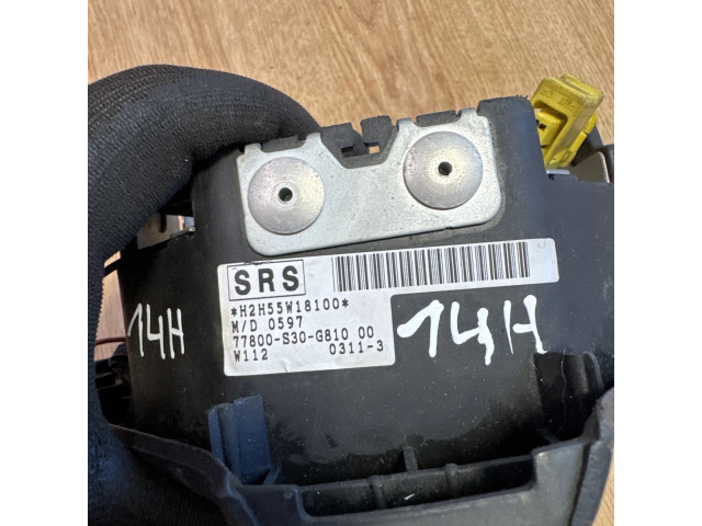 Подушка безопасности водителя 77800S30G81000 Honda Prelude