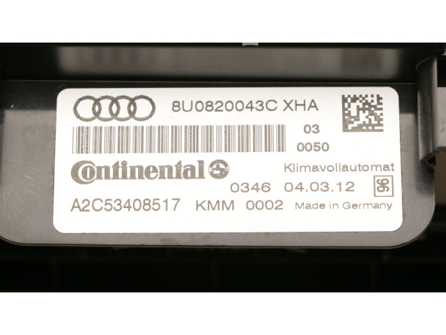 Блок управления климат-контролем 8U0820043C   Audi Q3 8U