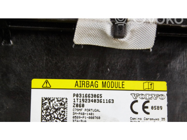 Подушка безопасности пассажира 34160697, 031663065   Volvo V60