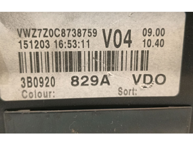 Přístrojová deska Volkswagen Passat Alltrack 2004 3B0920829AX, VWZ7Z0C8738759