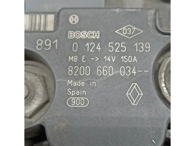 Генератор 0124525139, 8200660034 Renault Kangoo II 1.5