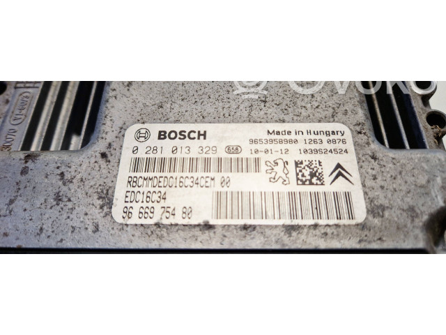 Блок управления двигателя 0281013329, 9666975480 Citroen Berlingo