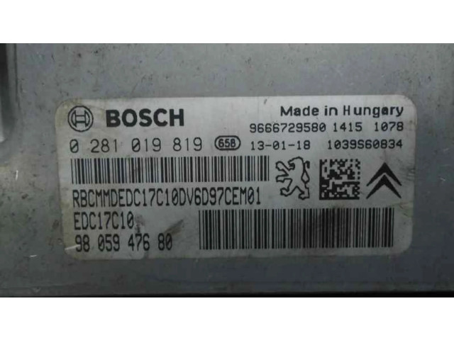 Блок управления двигателя 194496, 281019819 Citroen C4 II